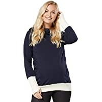 Zeta Ville - Sudadera de Lactancia 2 en 1 Detalles Contraste - para Mujer - 330c